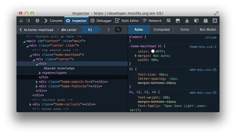 firefox inspector 