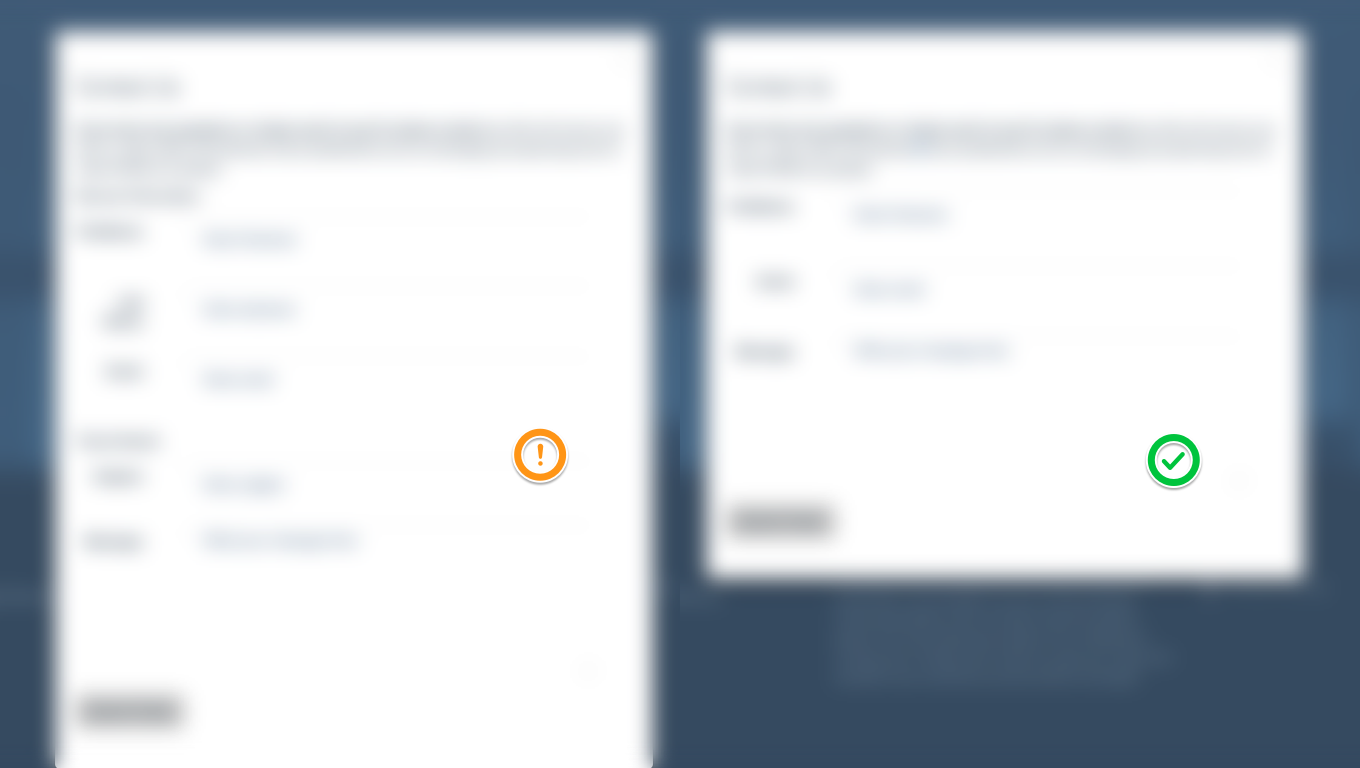 Which of these examples of contact form design is most appealing at a glance?