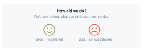 Customer satisfaction survey in Kayako