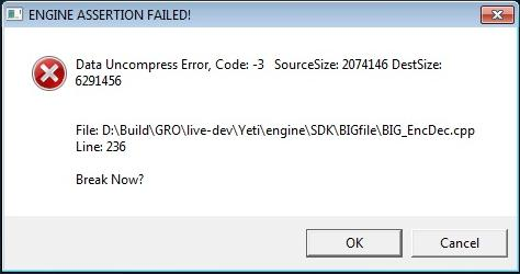 engine assertion error message