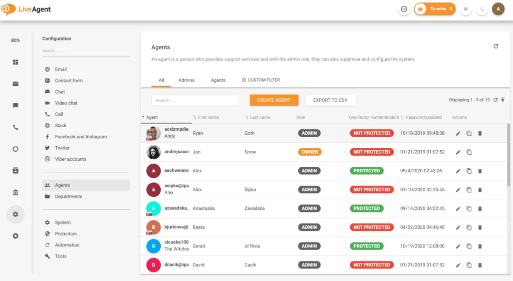 Liveagent CS