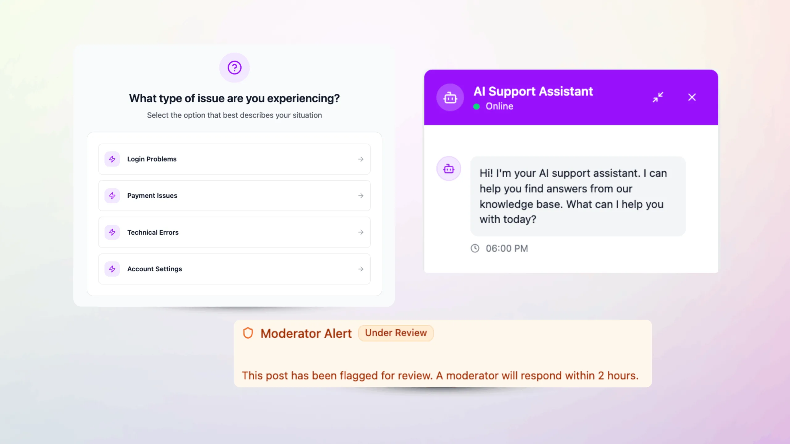 Let customers solve problems without creating tickets