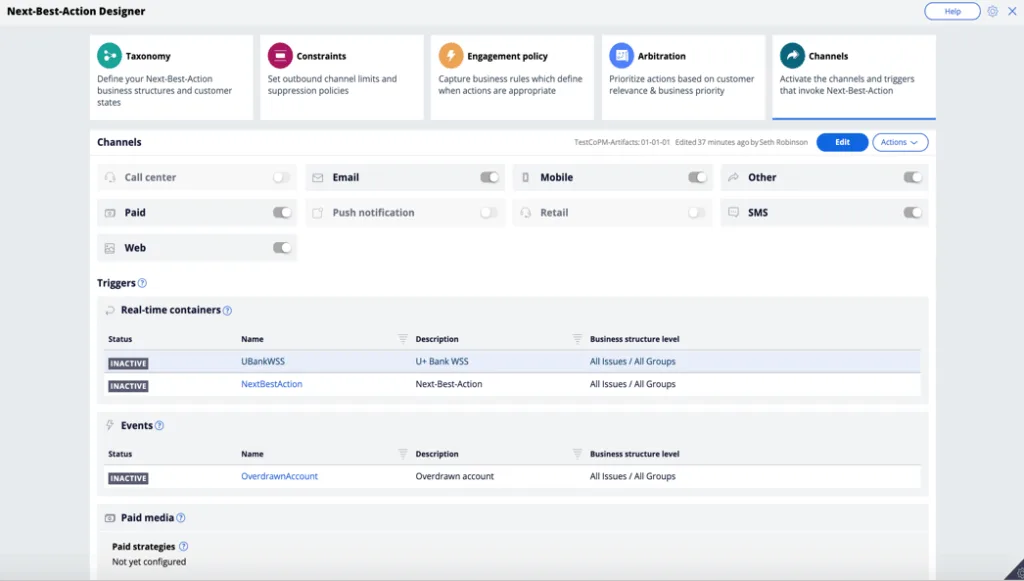 Pega Customer Decision Hub