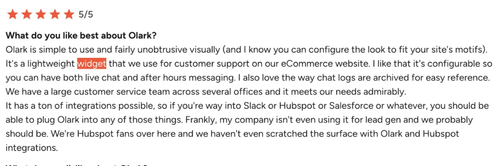 olark vs intercom website performance