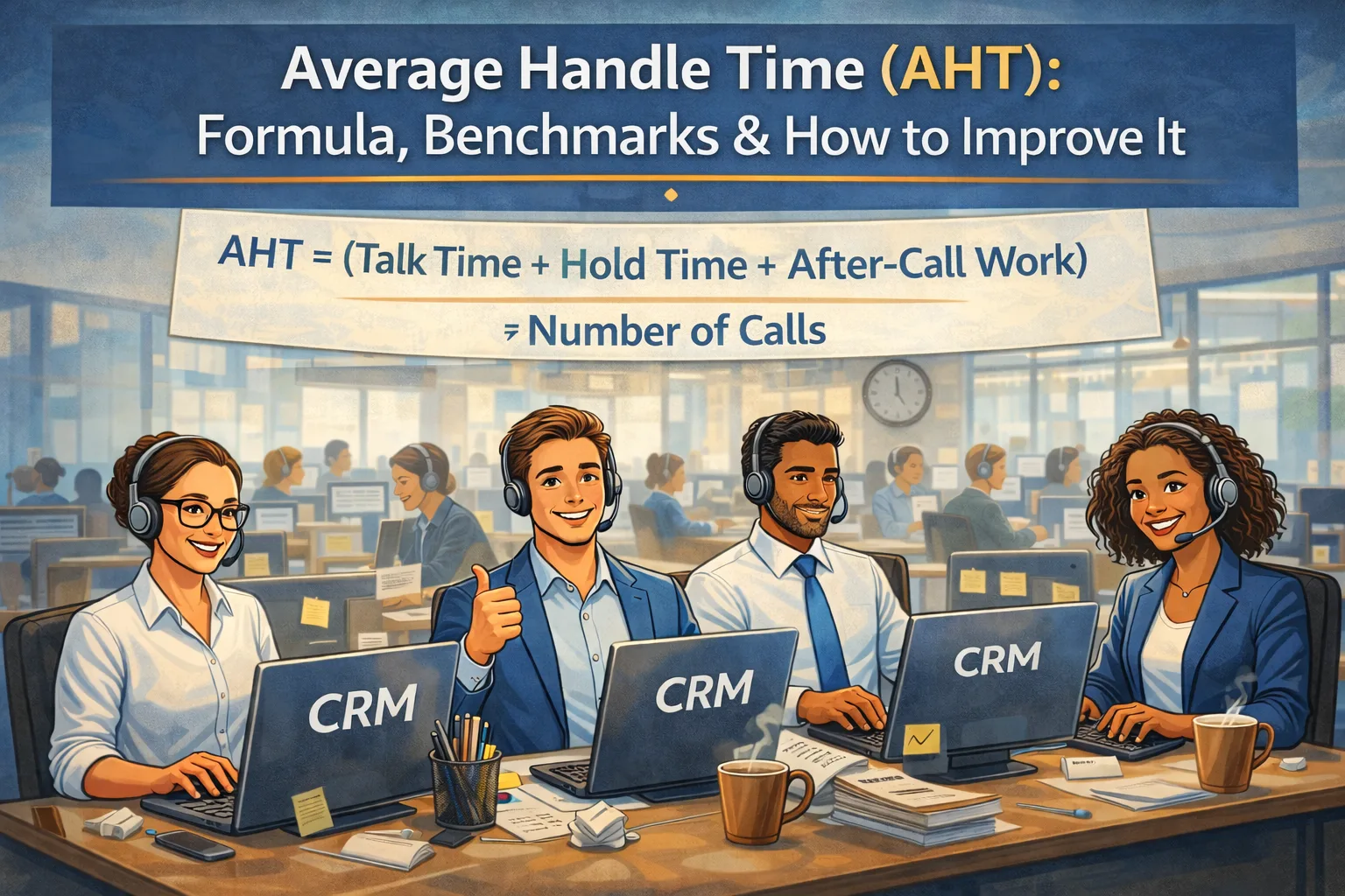 Average Handle Time (AHT): Formula, Benchmarks & How to Improve It