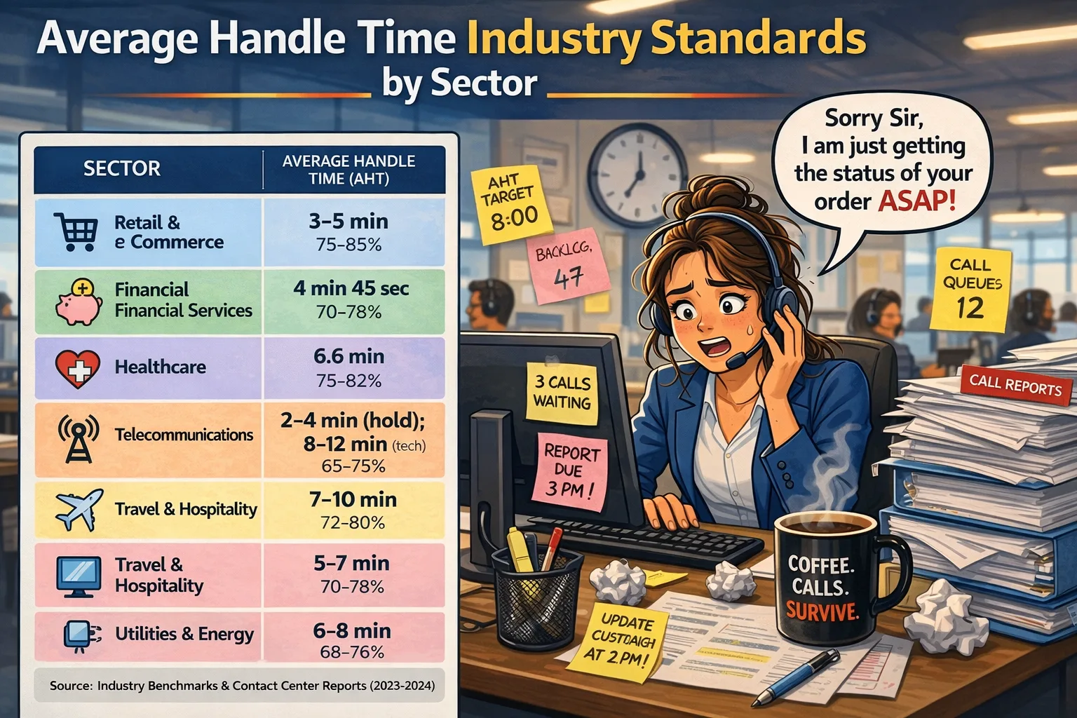 Average Handle Time Industry Standards by Sector (2026 Benchmarks)