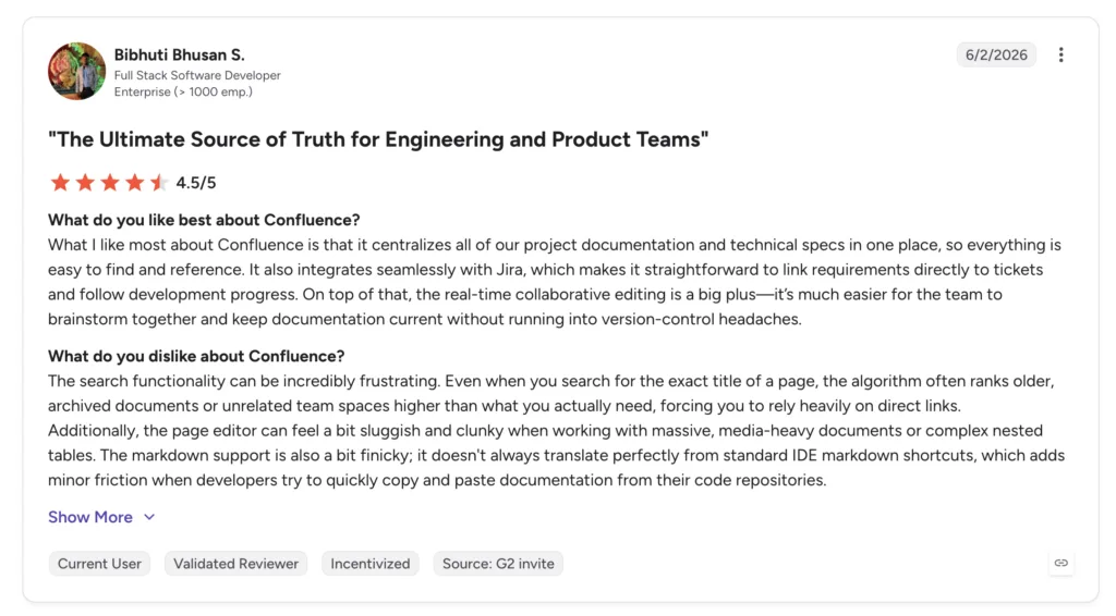 confluence user reviews on g2