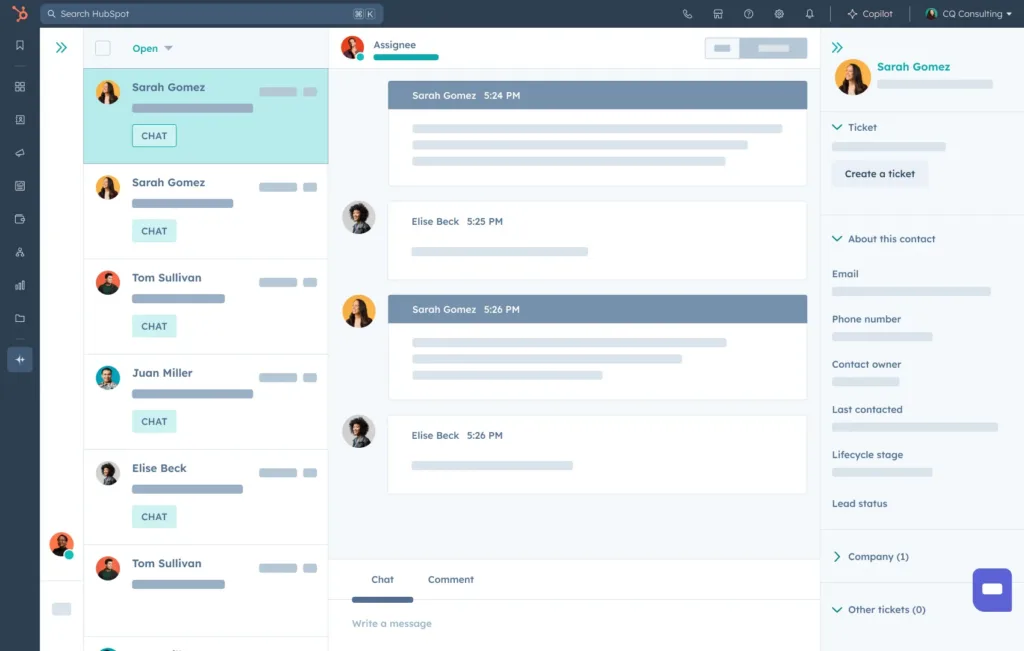 hubspot service hub review charts